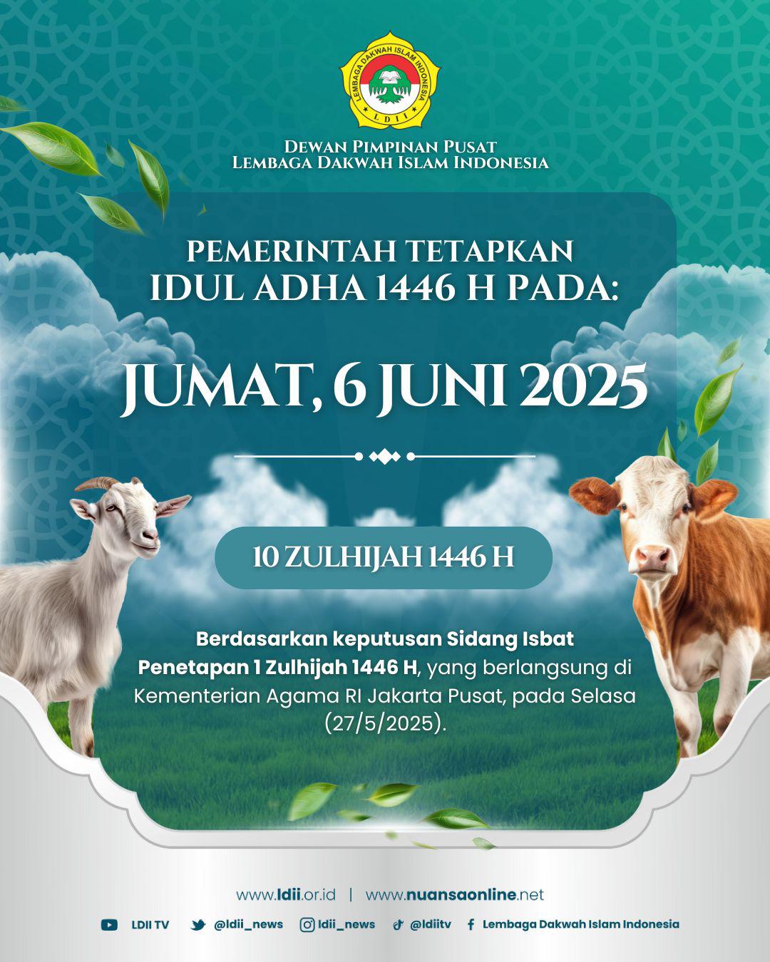 Poster penetapan 10 zulhijah 1446 h.