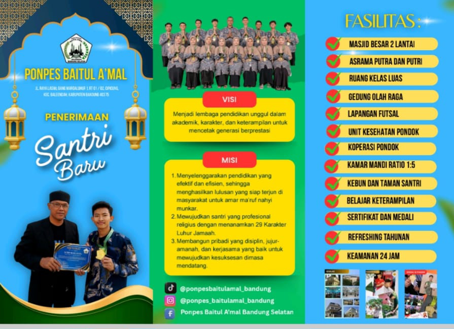 Penerimaan siswa baru ponpes baitul amal baleendah 1