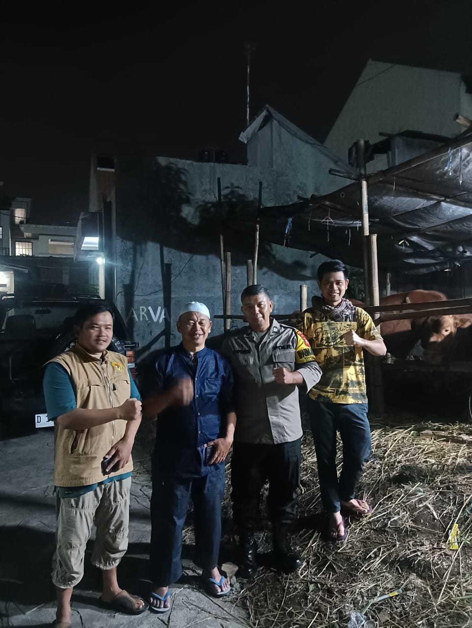 Bhabinkamtibmas Tinjau Kesiapan Kurban PC LDII Margaasih, Jalin Sinergi dengan NU