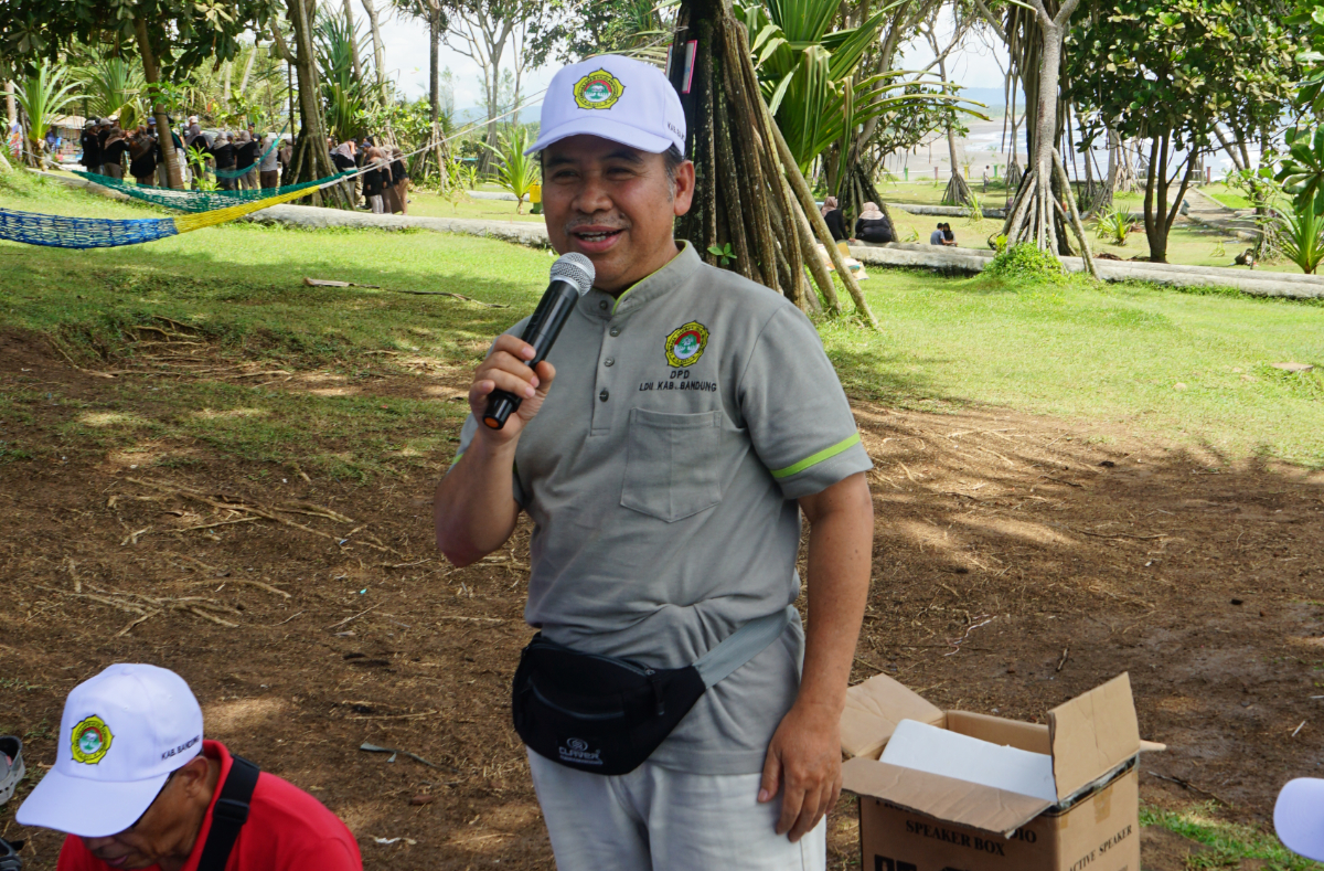 Didin Suyadi saat Gathering Capacity Building di Batu Hiu Pangandaran