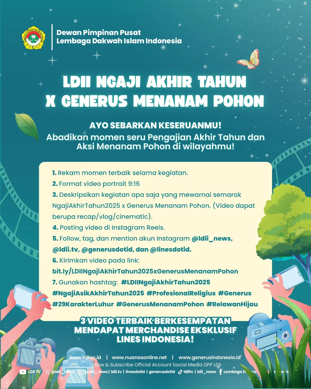 LDII Ngaji Akhir Tahun x Generus Menanam Pohon, Perkuat Ibadah dan Kepedulian Lingkungan