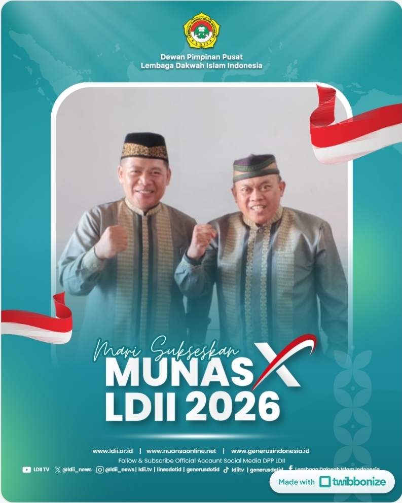 Contoh Twibbon MUNAS X LDII 2026 dari PC LDII di Kabupaten Bandung