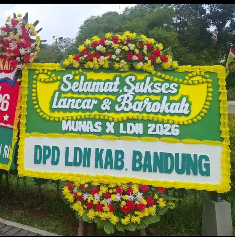 Karangan Bunga Dukungan DPD LDII Kabupaten Bandung untuk MUNAS X LDII
