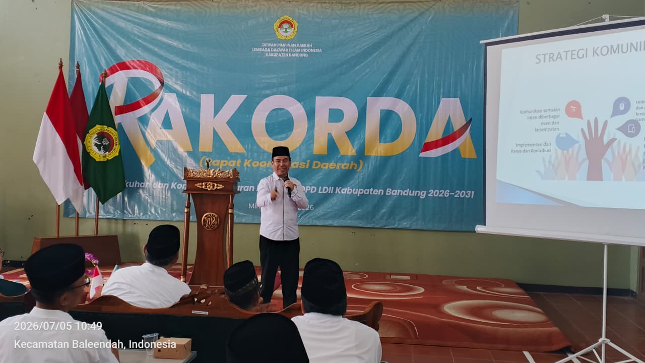 DIDIN SUYADI BAKAR SEMANGAT PESERTA RAKORDA DPD LDII KABUPATEN BANDUNG