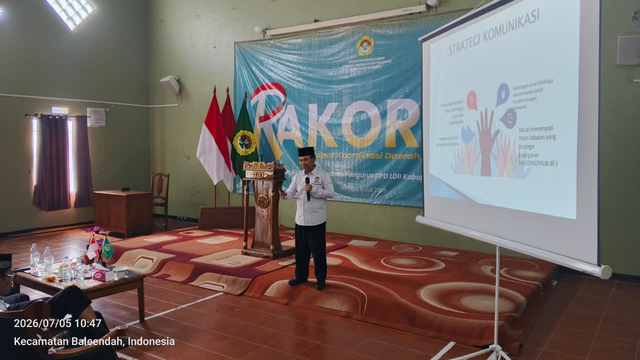 DIDIN SUYADI BAKAR SEMANGAT PESERTA RAKORDA DPD LDII KABUPATEN BANDUNG